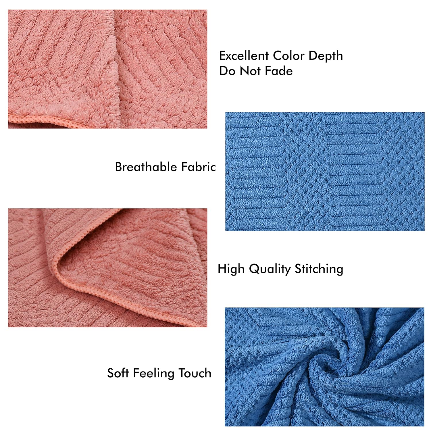 Urbanleaf Super Soft Microfiber Hand Towels, Gym & Workout Towels (2 Pieces, Multi Color) 400 Gsm