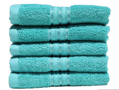 Solance Super Cotton Hand Towel 1000 Gsm | Ultra Soft & Super Absorbent Hand Towel (Sea Green) - Set Of 5
