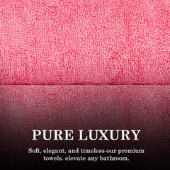 Casa Copenhagen Designed In Denmark Eternal Super Soft 2 Pieces 100% Cotton Large Bath Towel 525 Gsm - Pink