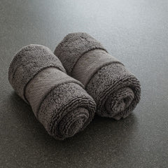Spread Spain Resort Luxury Hotel & Spa Quality Luxurious Cotton Face Towel 720 Gsm Maximum Softness & Absorbency, Ultra-Durable - Carbon (2 Piece)