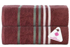Casa Copenhagen Egyptian Cotton Exotic Hand Towel 400 Gsm (Ex Burgundy)- 2 Pcs