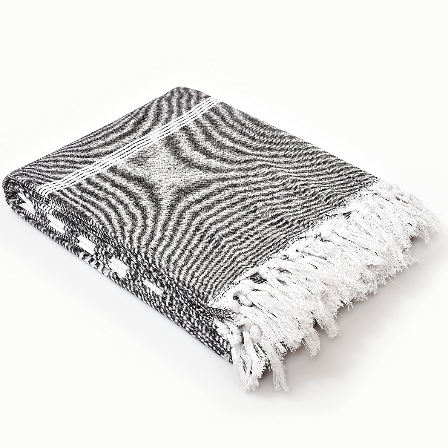 100% Cotton Double Bedsheet With Two Pillow Cover - Queen Size 90 X 100 Inches, Grey | Handloom Cotton Bedsheets For Double Bed | All Season Comfort