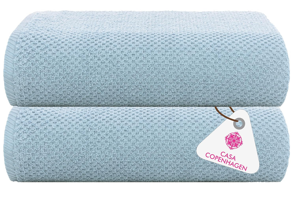Casa Copenhagen Egyptian Cotton Exotic Hand Towel 400 Gsm (P Dusty Blue)- 2 Pcs