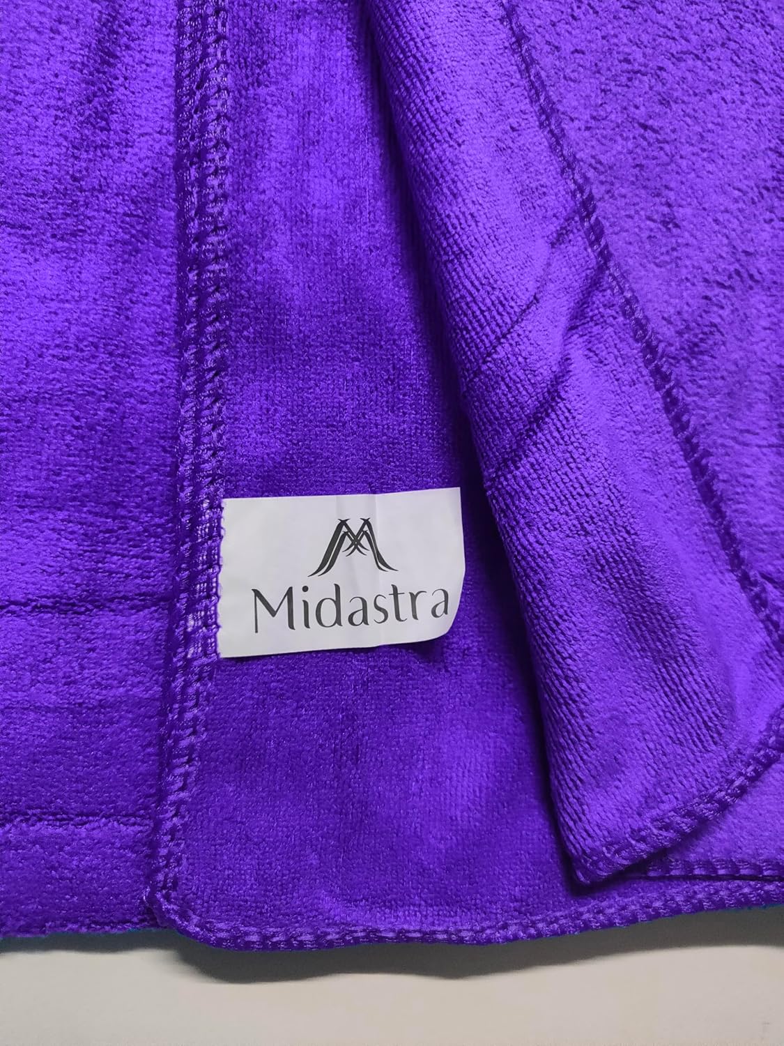 Midastra Weft Microfiber Bath Towel 500 Gsm | Extra Soft, Lint-Free, Quick-Dry & Highly Absorbent Towel (Purple)