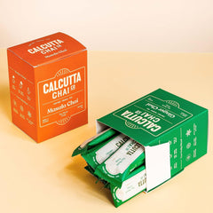 Calcutta Chai Co Instant Tea Premix Masala Chai + Ginger Chai - Pack Of 2 X 210gm, 7.4 Ounce Each, 30 Sachets | Premixed With Milk Solids & Sugar - Just Add Hot Water | High Caffeine