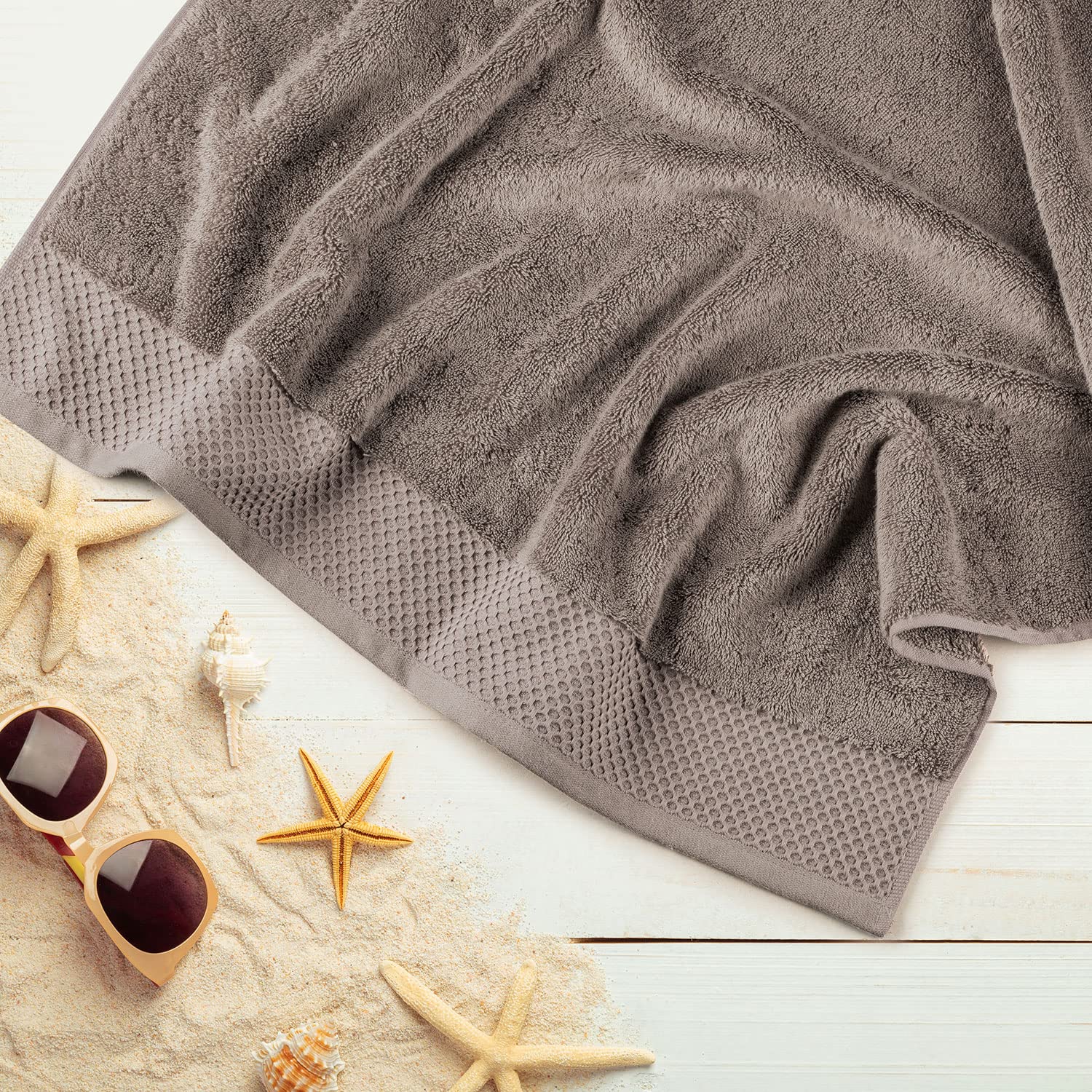 Spread Spain Bath Towels 800 Gsm | Micro Modal Large Size Super Absorbent & Soft Bath Towel (Brown)