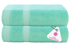 Casa Copenhagen Egyptian Cotton Exotic Hand Towel 400 Gsm (S Aque Blue)- 2 Pcs