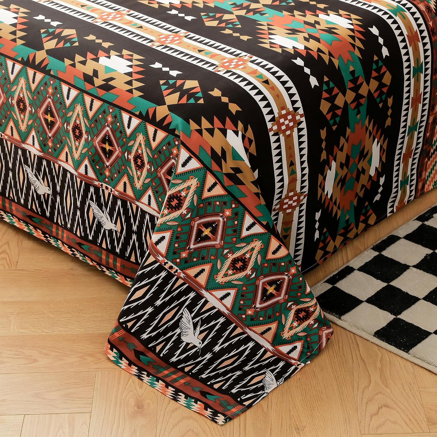 1 Double Bedsheet For Queen Size With 2 Pillow Covers - 88 X 100 Inches, Beige & Black | Perfect For Festive Gifting | Soft & Durable For Everyday Use & Bedroom - All Season Comfort