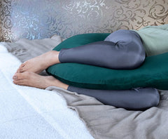 Pregnancy Pillow, C Shaped Pillow, Maternity Pillow For Sleeping - Peacock Green | Pillow For Pregnant Mothers, Pillow For Pregnant Women | Velvet Cover, Full Body Support For Better Sleep