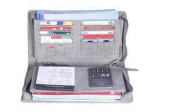 Sukeshcraft Multiple Cheque Book Holder | 8 Digit Display Calculator Financial Note Pad | Classic, Pull Grey Calculator