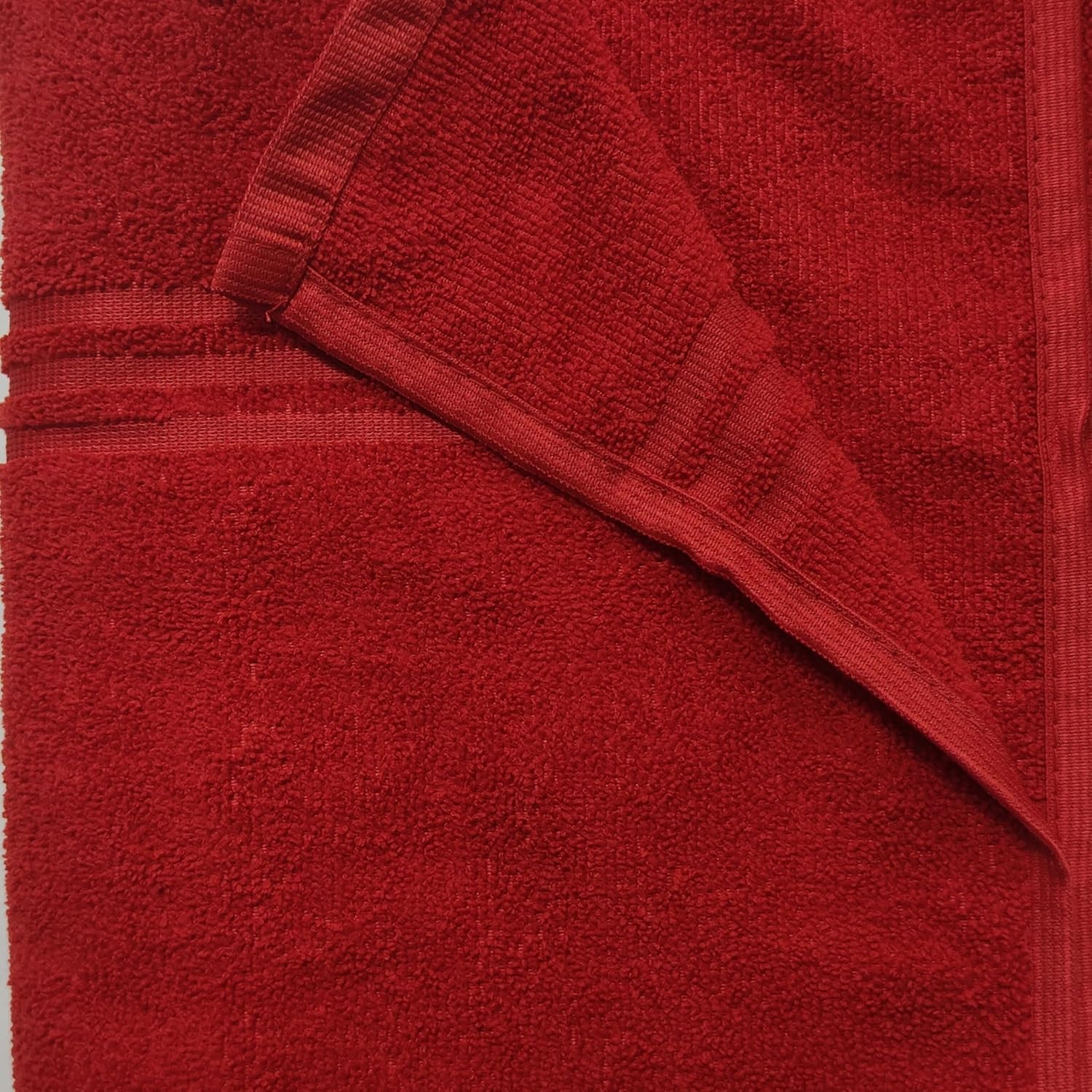 Cotton Bolls Textiles Soft Fabric Bath Towels 250 Gsm Large Size Soft & Absorbent 1 Piece Bath Towel For Men/Women In Daily Use (Red)