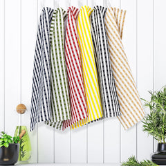 Sami Studios Kitchen Cotton Towels 1400 Gsm | Soft & Absorbent Hand Towel For Kitchen Cleaning & Quick Drying Of Plates & Glasses (Set Of 24) -Multicolor