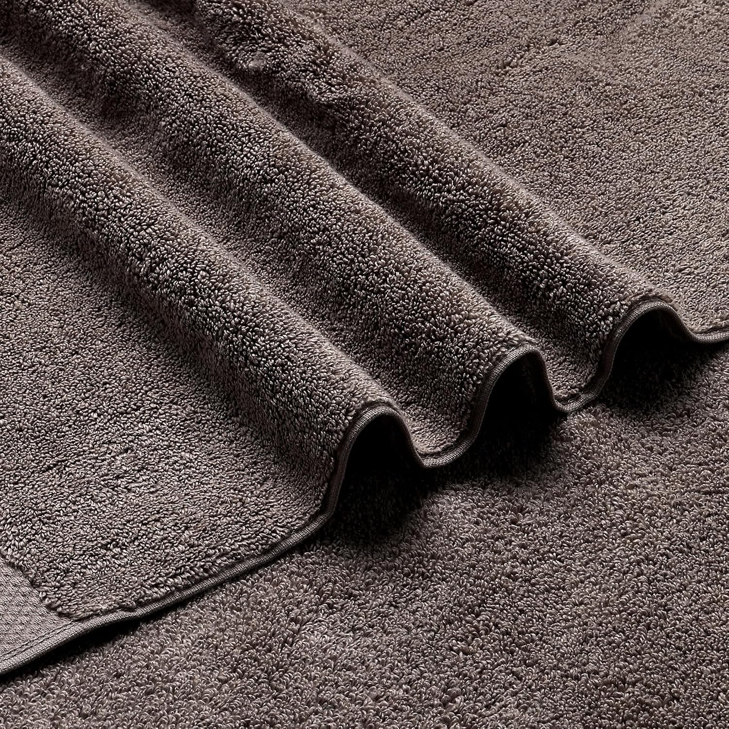 Spaces 100% Egyptian Cotton Bath Towel 670 Gsm Dobby Solid Bath Towel - Luxury Egyption Cotton (Brown)