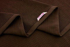 Casa Copenhagen Egyptian Cotton Waffle 1 Pcs Large Bath Towel 500 Gsm (Brown)