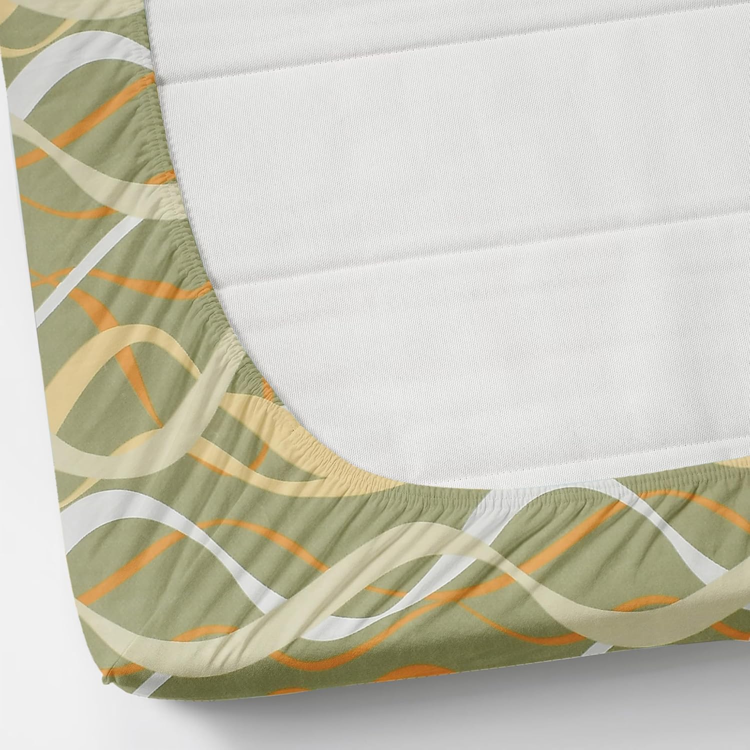 All Around Elastic Fitted Bedsheets King Size With 2 Pillow Covers | Double Size 72 X 78 X 10 Inches, Light Green - Ideal For Hotel, House, Bedroom, Guest House