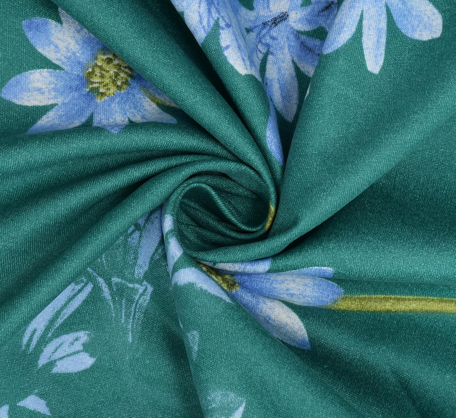 Bedsheet Single Size Elastic Fitted With 1 Pillow Cover - 48 X 72 X 8 Inches, Green | Soft Touch To Skin | Perfect Ideal For House, Hotel, Guest House Bedsheet