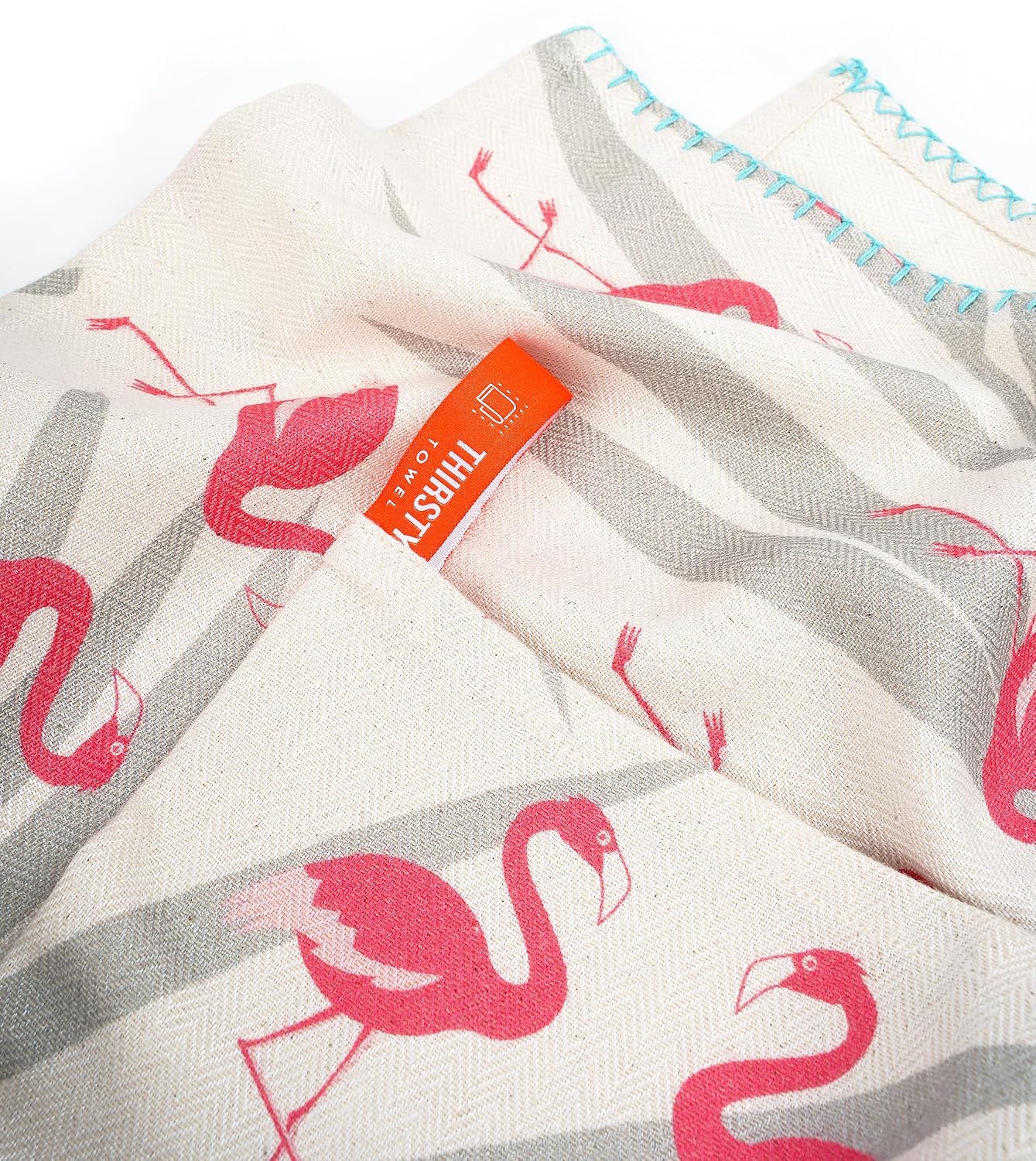 Thirsty Towel Bamboo Bath Towels 460 Gsm | Super Soft & High Absorbency Towel, Light Weight, & Quick Dry Bath Towel Large Size - Cheetah Charm, Tropical Flamingo (Pack Of 2)