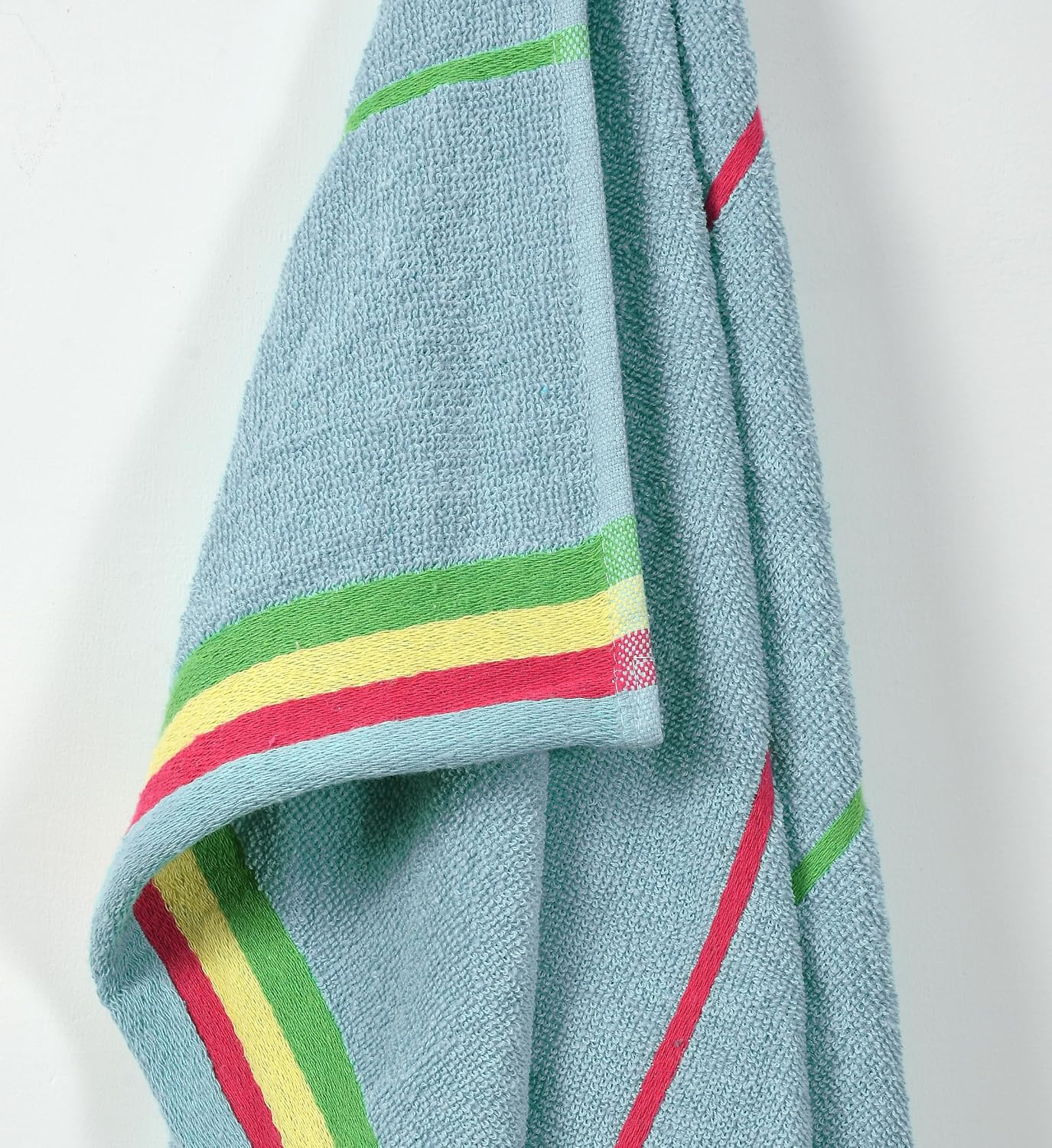 Pure Cotton Large Size Bath Towel 450 Gsm | Attractive Design, Quick Dry Bath Towel (Sky Blue)