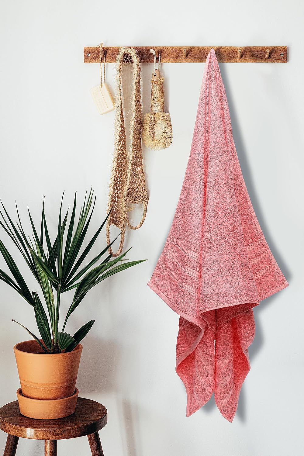 Velve Bamboo 100% Bamboo Bath Towel 600 Gsm | Ultra Soft, Super Absorbent, Antibacterial Bath Towel For Men & Women (Pink)