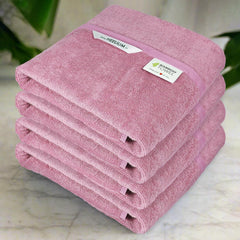 Heelium Bamboo Bath Towel 4x Softer & Quick Drying 400 Gsm (Peach)