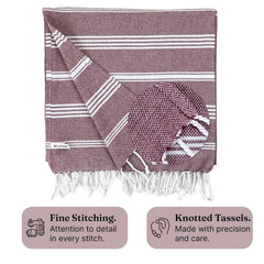 Indihaus Premium Extra Large Cotton Towel 330 Gsm | Soft, Absorbent & Comfortable Quick Dry Bath Towels Large Size (6Ft X 3Ft) (Earthy Crimson)