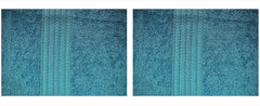 Bombay Dyeing Cotton Large Size Bath Towel 1000 Gsm (Blue) - 2 Pcs