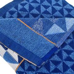 Kuber Industries Multiuses Tringle Printed Soft Cotton Bath Towel 450 Gsm (Blue)
