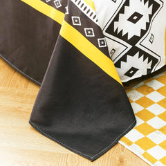 1 Double Bedsheet For Queen Size With 2 Pillow Covers - 88 X 100 Inches, Yellow & Black | Perfect For Festive Gifting | Soft & Durable For Everyday Use & Bedroom - All Season Comfort