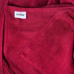 Himeya 100% Cotton Large Size Bath Towels 500 Gsm | Soft & Absorbent - Wine Red