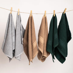 Furnofy 450 Gsm Hand Towel Set Of 6 Soft, Absorbent & Quick Dry Towel For Gym, Home, Kitchen, Pool, Travel - (Grey, Olive, Beige)