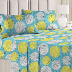 Printed Microfiber 7 Double Bedsheets Combo With 14 Pillow Covers - 90 X 90 Inches, Multicolor | 120 Thread Count Breathable & Wrinkle Free - Light Weight & Easy To Wash At Home | Pack Of 7