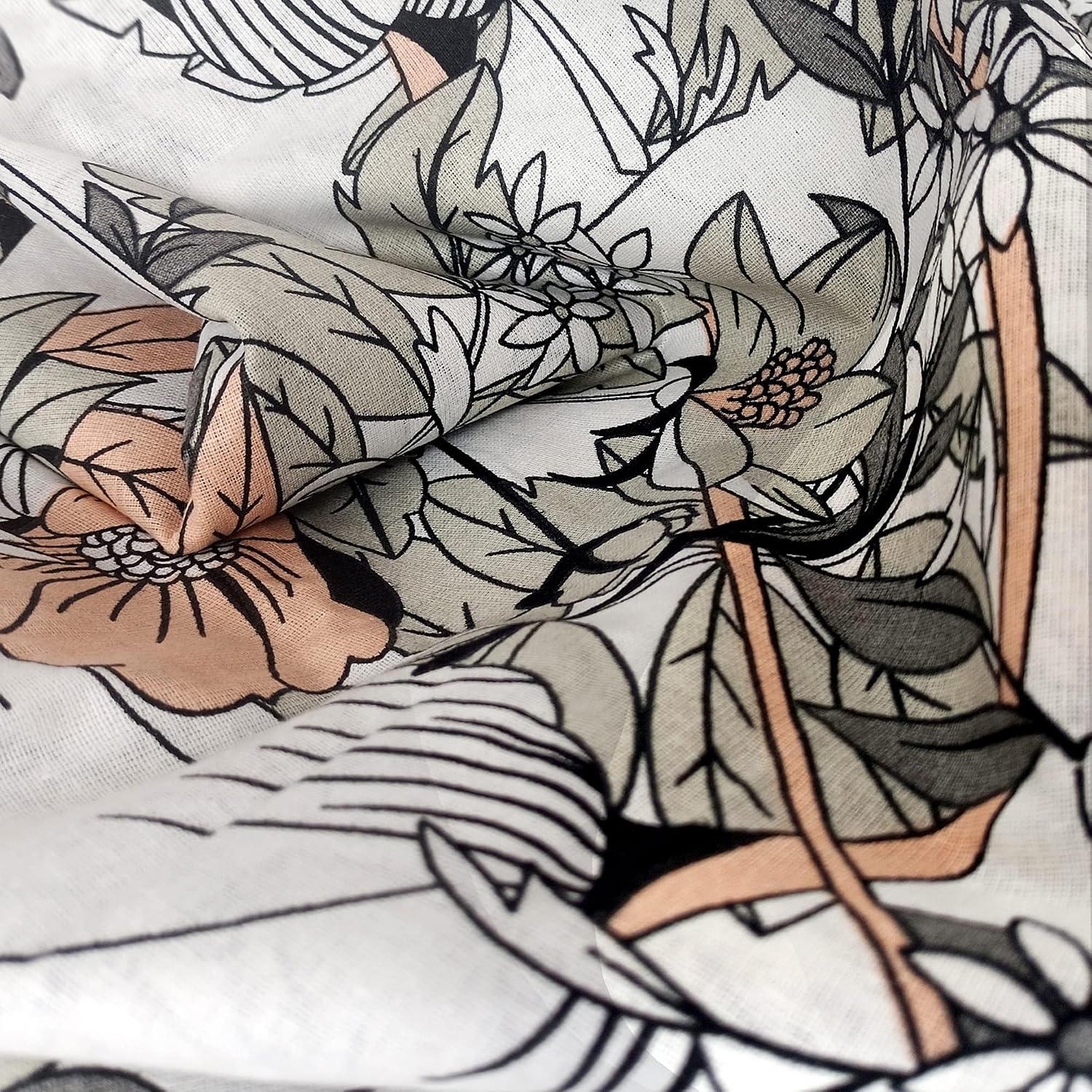 1 Single Bedsheet With 1 Pillow Cover - 57 X 87 Inches, Blush & Grey | Skin Friendly Fabric For Everyday Use - Soft, Breathable & Comfortable Sleeping