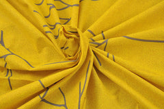 1 King Size Bedsheet With 2 Pillow Covers - 108 X 110 Inches, Yellow & Grey | Skin Friendly Fabric With Vibrant Colors | Beautiful Bedsheets