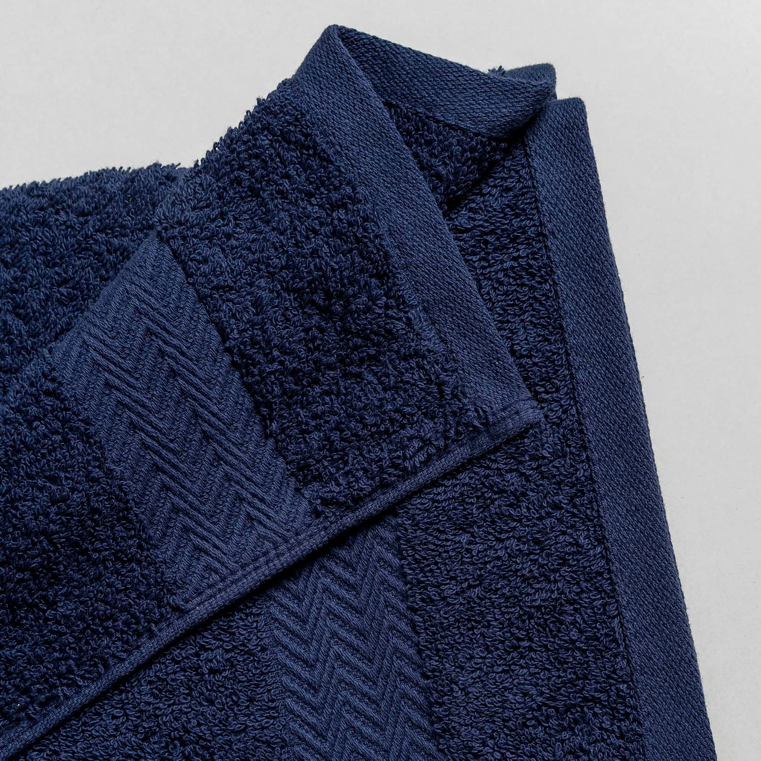 Ddecor Cotton Hand Towel 500 Gsm - Pack Of 2 (Blue)