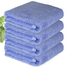 Heelium Bamboo Bath Towel | Lightweight & Quick Drying | Ultra Absorbent Towel 400 Gsm | Pack Of 4 - Iris