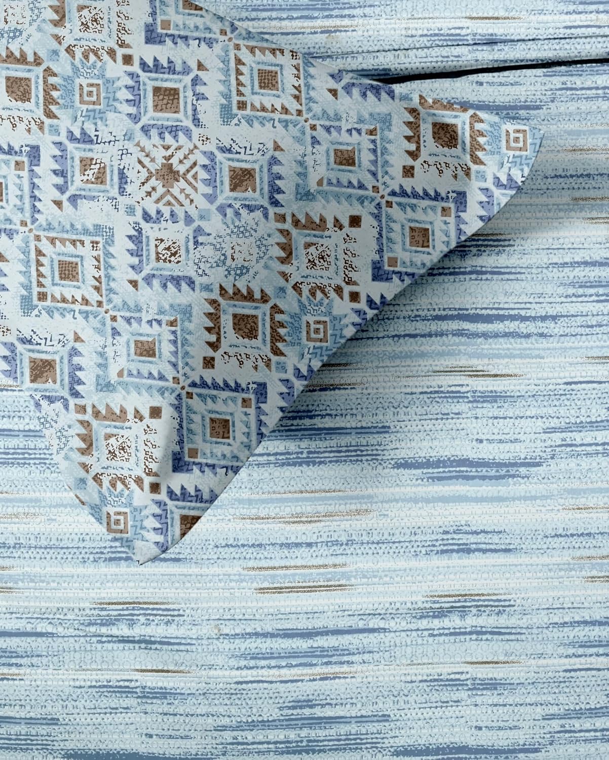 Jaipuri Design Cotton King Size Printed Bedsheet With 2 Pillow Covers - 108 X 108 Inches, Sky Blue | Ideal For Home Use & Perfect For Gifting On Weddings, Housewarmings & Festivals