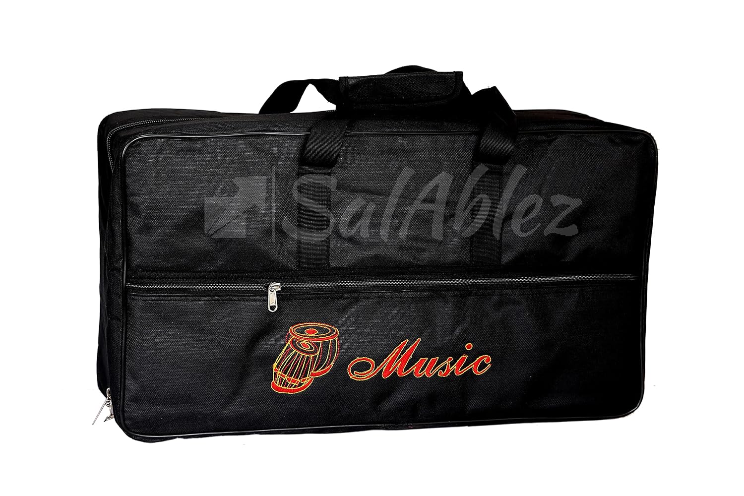 Portable Folding Harmonium With Coupler & Free Carry Bag - 7 Fold Bellow, 42 Keys, 3.5 Octaves, 9 Stopper, Two Reeds (Base- Male)