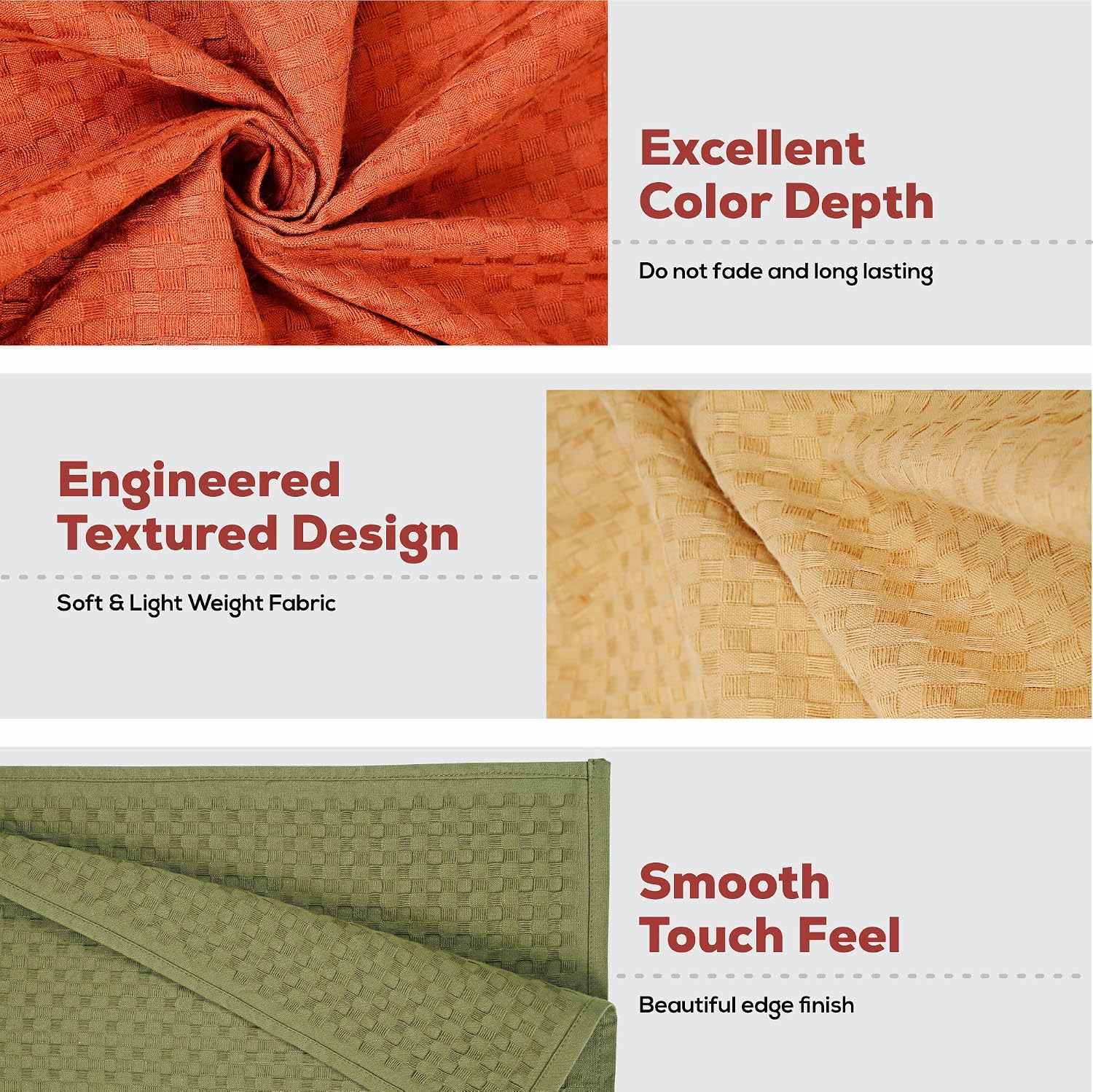 Eco Sense Basket Weave 100% Cotton Luxuriosly Bath Towels 1050 Gsm | Soft, Super Absorbent, Large Size Quick Dry Bath Towel - Sandal, Cinnamon, Leafy (Pack Of 3)