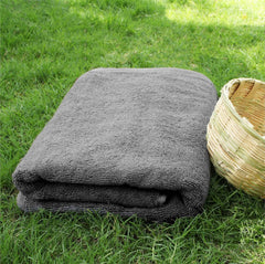 Heelium Bamboo Towel 1 Bath + 1 Hand & 1 Face Towel 900 Gsm | Soft, High Absorbency & Antibacterial Towels (Grey) - Pack Of 3
