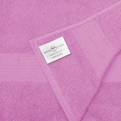 House Of Terry 100% Cotton Bath Towel 1000 Gsm | Quick Dry, Soft & Absorbent, Fade-Resistant, Skin-Friendly Large Size Towel (Baby Pink & Blue) - Pack Of 2