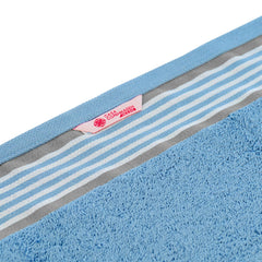 Casa Copenhagen Germany Design 100% Cotton 2 Pieces Large Bath Towel 850 Gsm - Grey Violet & Dusty Blue