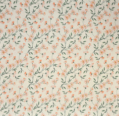 Printed Single Bedsheet With 1 Pillow Cover - 60 X 90 Inches, Beige & Green | Soft, Durable, Ideal For Bedroom Decoration | Suitable For Warmer Seasons