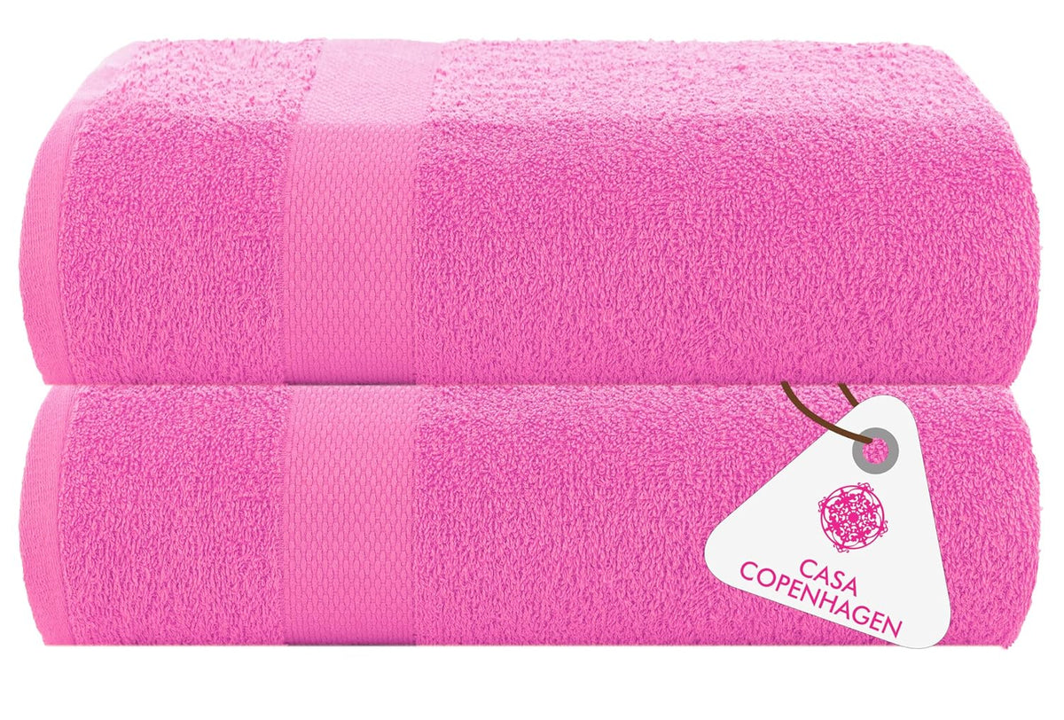 Casa Copenhagen Egyptian Cotton Exotic Hand Towel 400 Gsm (Pink)- 2 Pcs