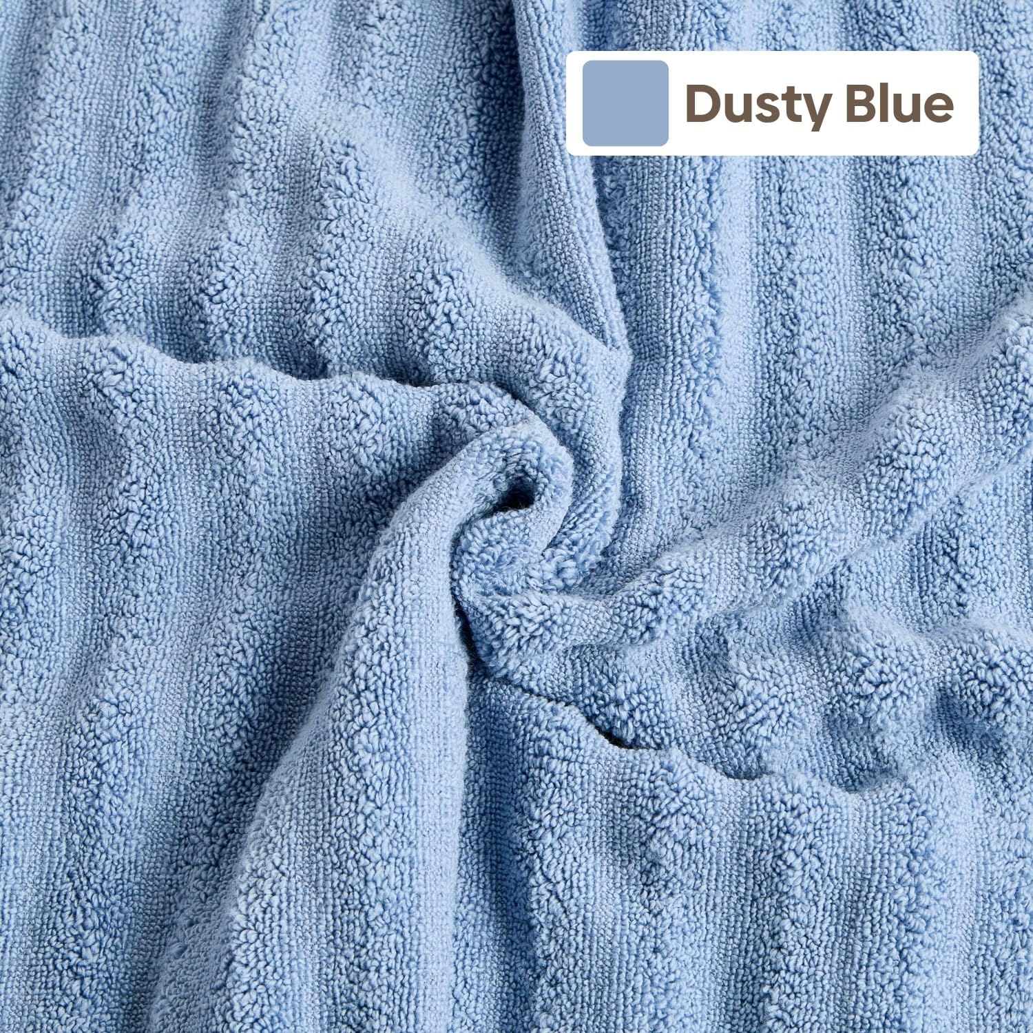 Haus & Kinder Allure Zero Twist Bath Towel 500 Gsm | Cotton Towel For Men, Women | Towels For Gym, Spa | Pack Of 2 (Beige & Blue)