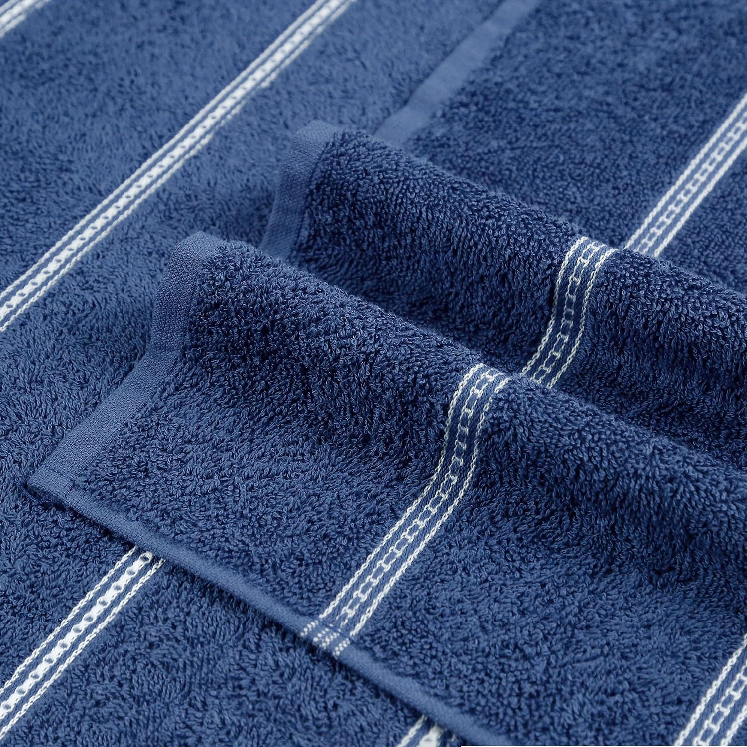 Mytrident Bath Towel Urban Comfort 450 Gsm | 100% Cotton Bath Towel (Doodle Blue)