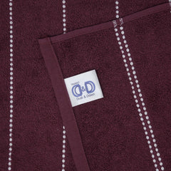 Trident 100% Cotton Luxury Bath Towels 500 Gsm | Sanitized Finish, Quick Dry, Travel Friendly Bath Towel - Deep Burgundy (Pack Of 2)