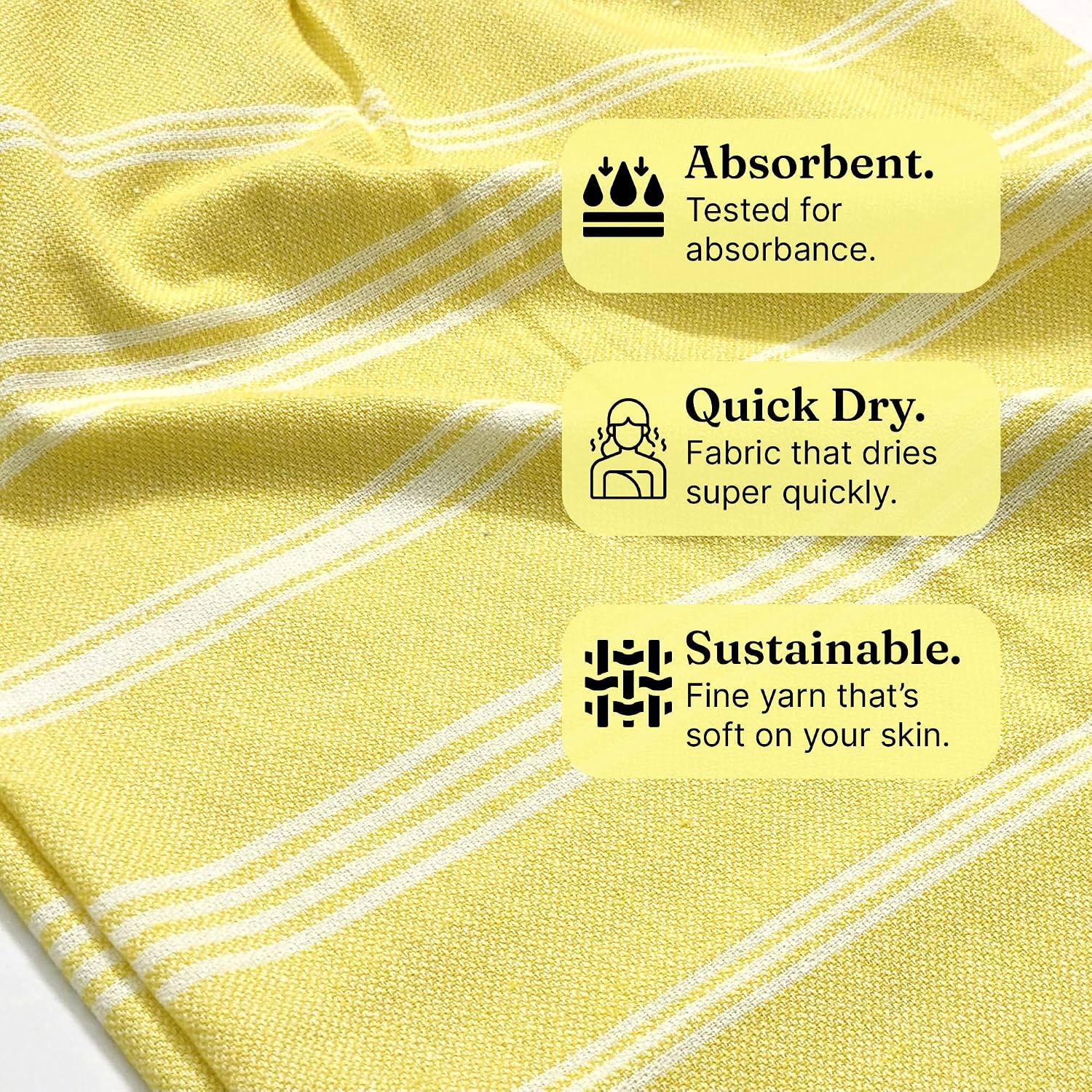 Indihaus Premium Cotton Hand Towel 310 Gsm | Soft, Absorbent, Multi-Purpose Towel Set | Sunshine Yellow, Ocean Teal (Set Of 4)