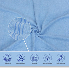 Liberty Towels Soft Cotton Hand & Face Towels 400 Gsm | Quick Dry Sweat & Workout Towels For Men & Women (Blue & Maroon) - Pack Of 2