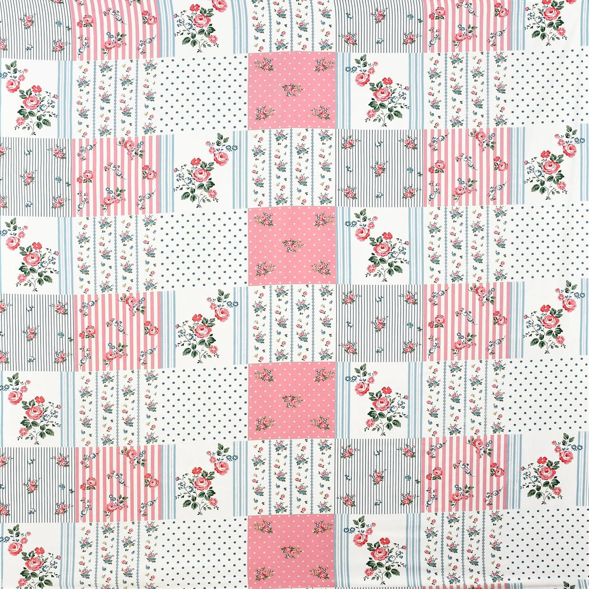 Double Bedsheet Queen Size Elastic Fitted With 2 Pillow Cover - 60 X 78 + 8 Inches, Pink & White | Resistance & Wrinkle Recovery