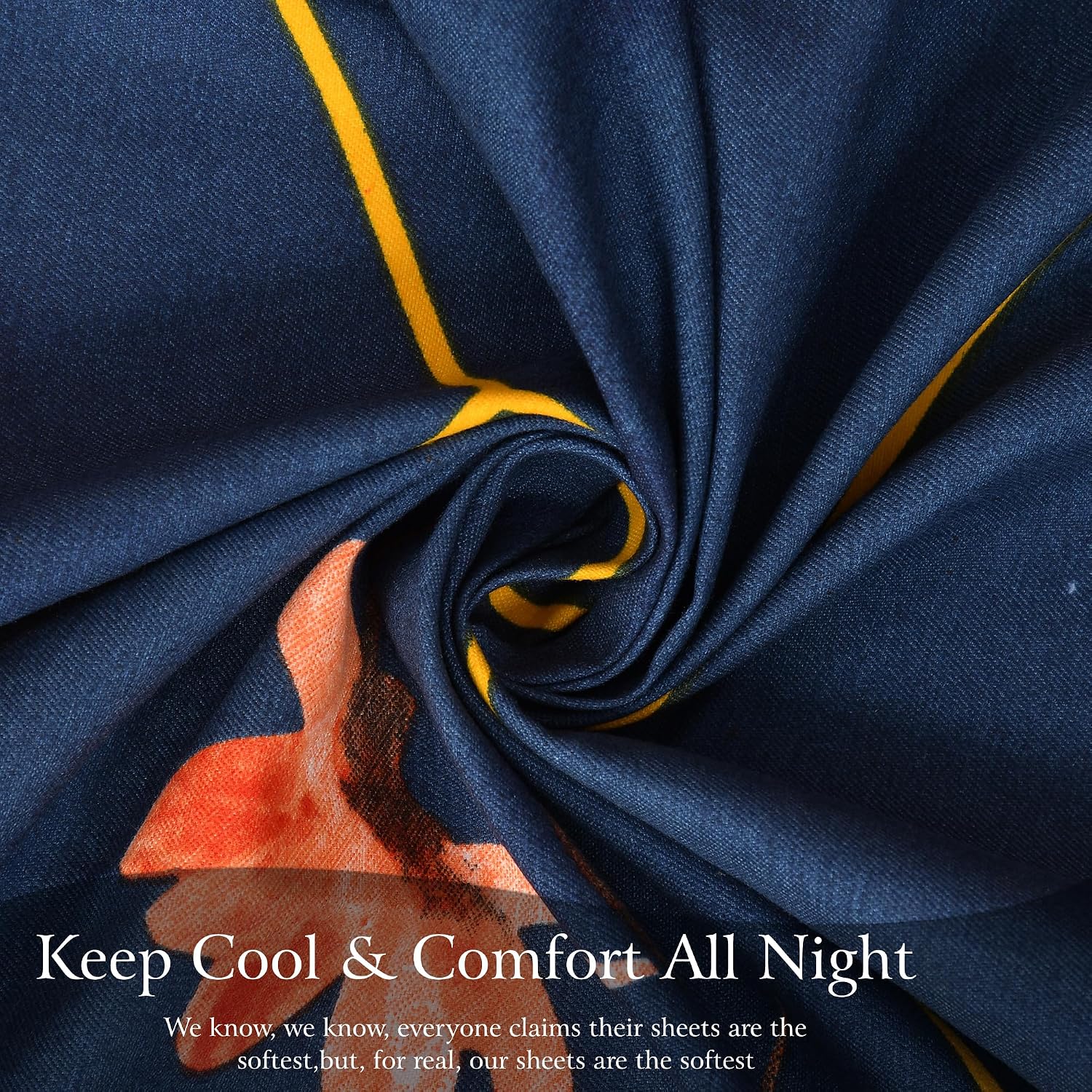 Bedsheet For Double Bed Queen Size With 2 Pillow Cover - 100 X 100 Inches, Royal Blue & White | Perfect For Gifting On Weddings Bedsheet